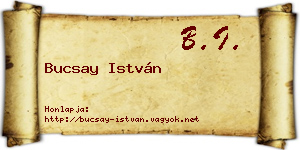 Bucsay István névjegykártya